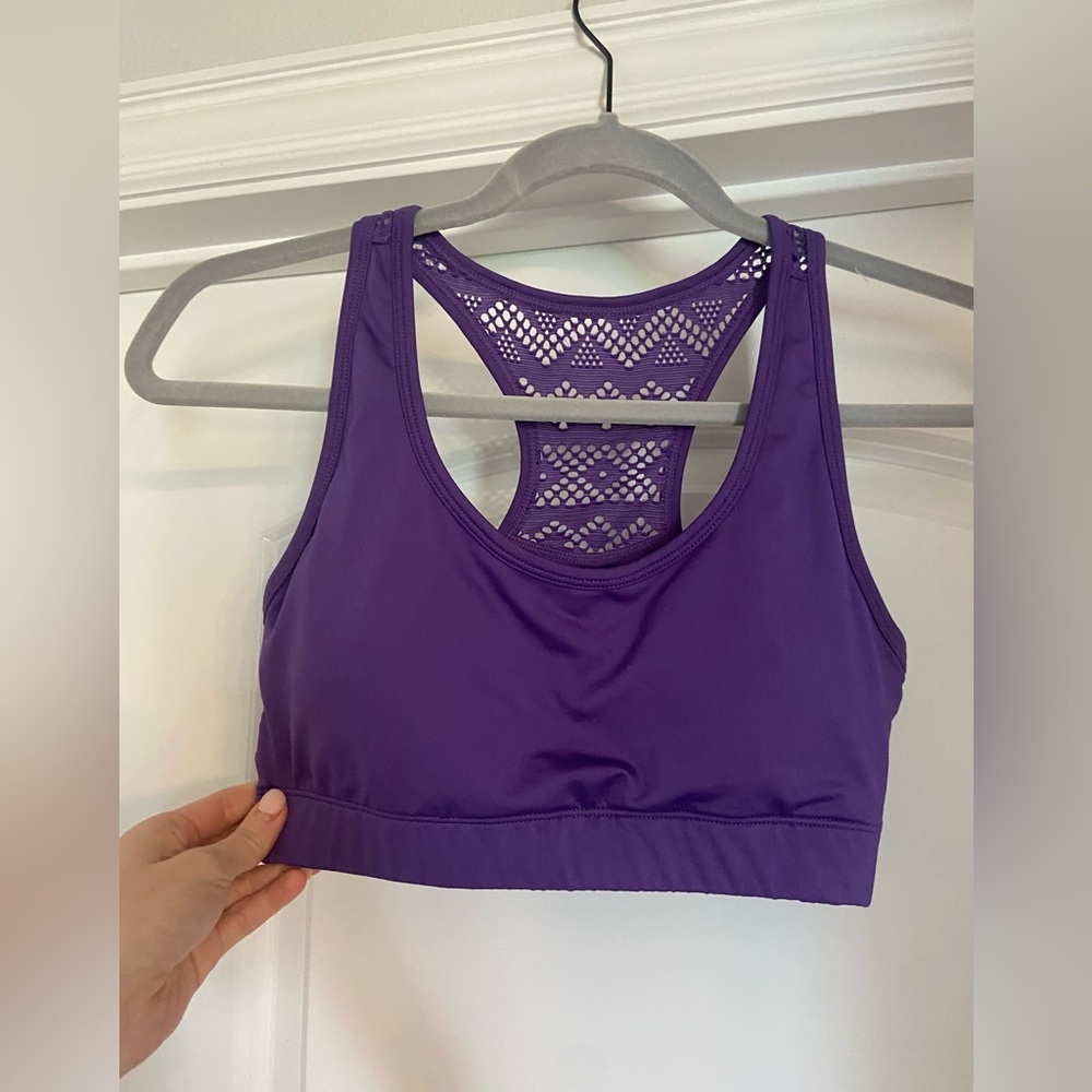 ZYIA Bomber Purple Racerback Sports Bra - Picture 2 of 4